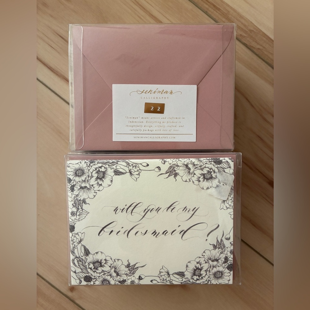 Floral Bridesmaid Invitation Cards